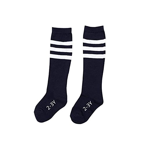 2-3 Years Old Kids Girls Boys Cotton Over Knee High Soccer Sports Team Socks,4 Pairs3
