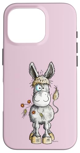 iPhone 16 Pro Little Donkey Cartoon For Donkey Lover I Fun Farm Animal Case