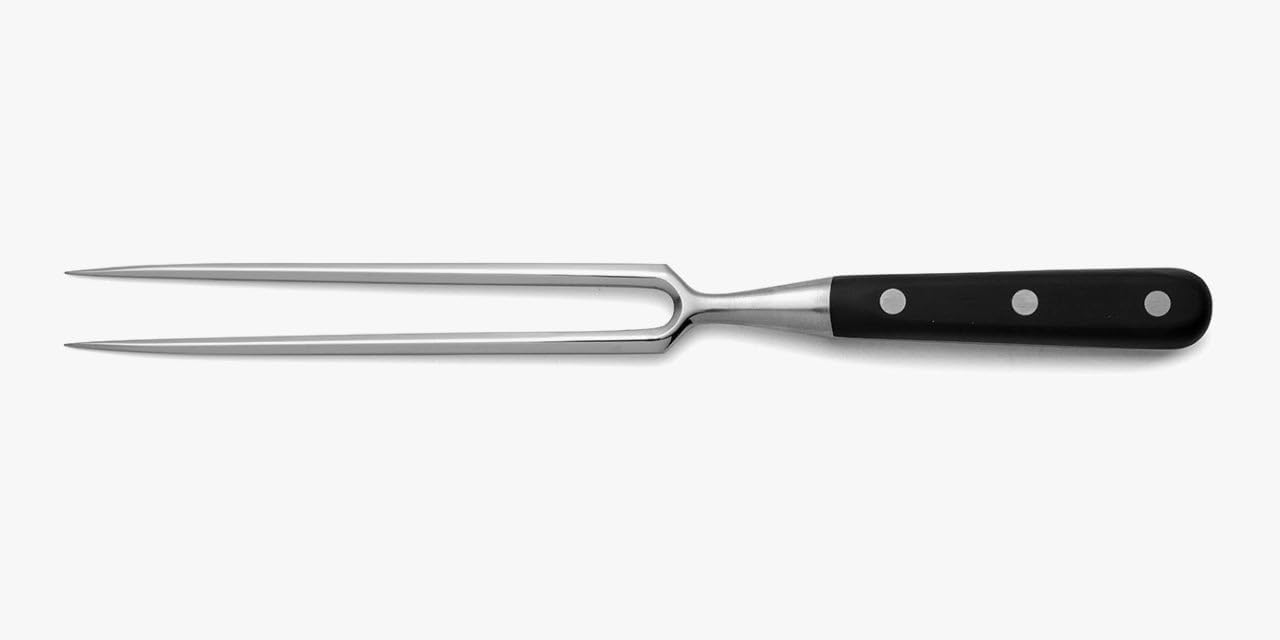 Arcos Carving Fork 7 Inch Stainless Steel. Professional Forged Fork to Carve All Types of Grilled Meat. Ergonomic Polyoxymethylene Handle and 180mm Blade. Series Opera. Color Black