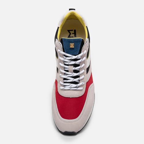 Image of ELHANN.H The SJ601 is a Trainer with a Vintage Vibe. Like All Our Sneakers, Its mesh and Nylon Upper, Premium Suede, give it a Unique Style.Multico Size 11