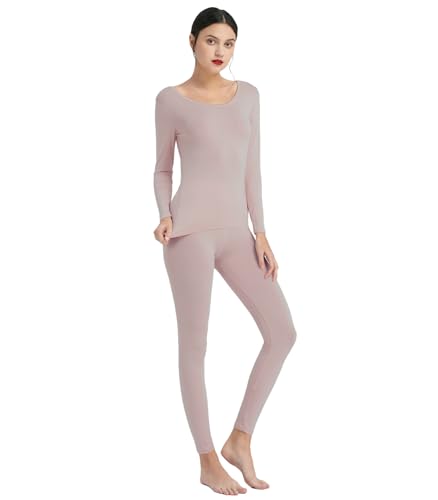 Mcilia Ensemble Thermal Femme Modal Ultra-Fin Encolure Dégagée