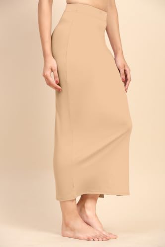 Image of TRENDMALLS Women's Polyester Spandex Stretchable Straight Saree Shapewear Petticoat for Women, Cotton Blended, Skirts for Women, Saree Shaper