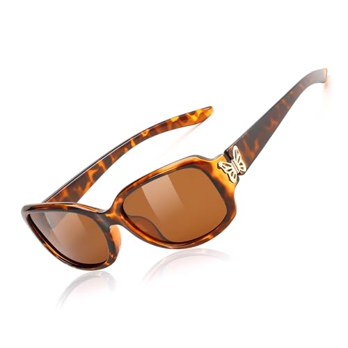 FEISEDY Trendy Polarized Oval Sunglasses Wrap Around Butterfly Design Fashion Sunnies UV400 Protection B0268