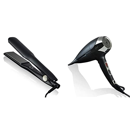 GHD - Helios - Seche Cheveux (Noir) & Nouveau Styler Max - Lisseur Cheveux (Noir)