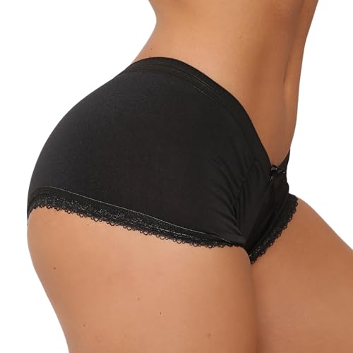 Kit Calcinha Boxer Cueca Feminina de Poliamida Shortinho Cores Variadas (BR, Alfa, Único, Regular, 5