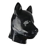ALMYMM Hundemaske Latex Masken Petplay Hundemaske latexmaske Hunde Masken Sexspielzeug für Paar Sexspiel Sklave Cosplay Party Maskerade