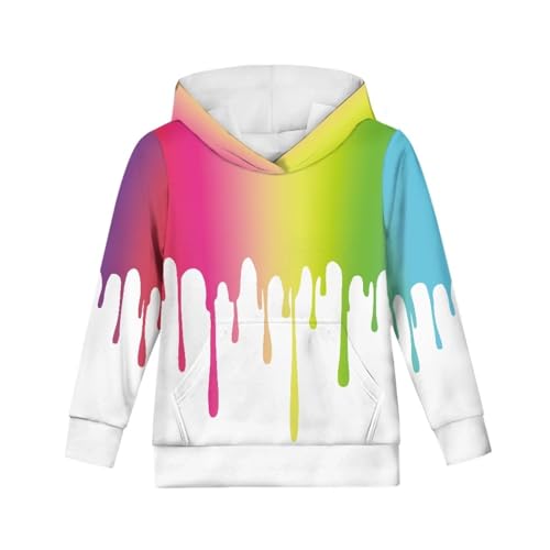 Poceacles Boy Girl Hoodies Sport Sweatshirts with Kangaroo Pocket Kids Youth Age 6-16 Year Casual Hooded Pullover Sweater Top3