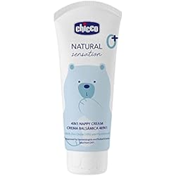 Chicco Crema Balsámica 4 en 1 Natural Sensation 100 ml, Crema de Pañal Para Bebés y Recién Nacidos 0+ Meses, Ingredientes Naturales, Previene, Protege, Calma y Repara La Piel Del Bebé