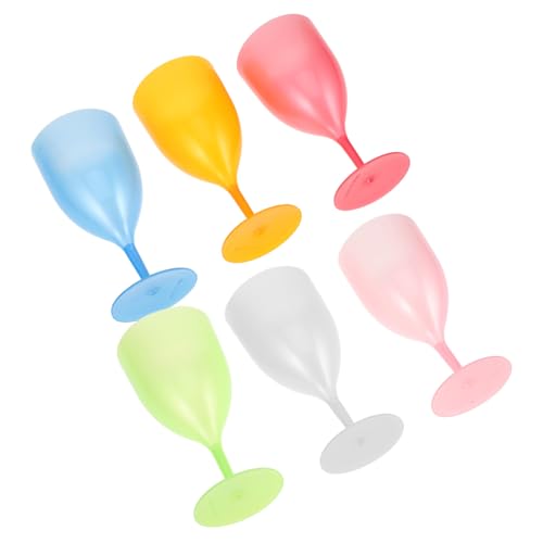 Luxshiny 6 Piezas Copa De Vino De Pascua Coplas De Agua De Plástico Gafas Para Beber Copas De Cóctel De Fiesta Copas De Agua Reutilizables Vasos De Plastico Para Fiesta El Plastico