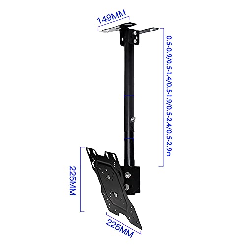 Support de plafond réglable en hauteur avec bras inclinable pour écran LCD - 3