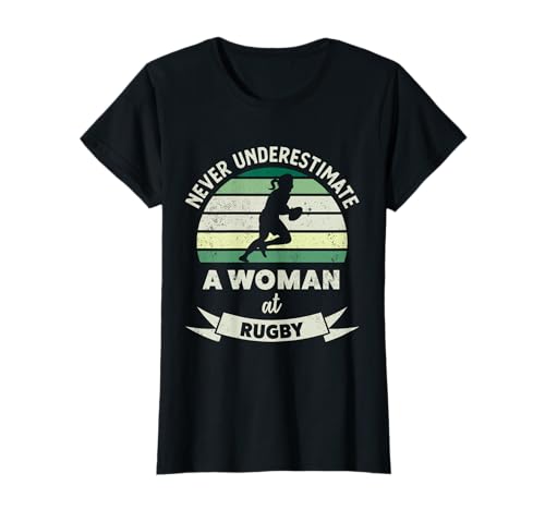 Woman at Rugby Funny Sports Xmas Gifts Mom T-Shirt