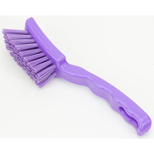Image of SPARTA 41395EC68 Plastic Scrub Brush, Detail Brush, Kitchen Brush with Hanging Hole for Cleaning, 7 Inches, Purple, (Pack of 6)