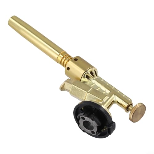 Soplete portátil de gas butano con control de llama ajustable, soplete de cobre alto de 1300 °C para cocinar al aire libre, soldadura y soldadura, compatible con
