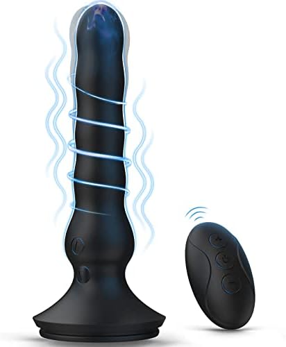 Wave Motion Prostate Massager Anal Vibrator Strong Suction Cup, Remote Control 10 Vibrating 4 Wave Modes, Clitoral G-Spot Stimulator Waterproof Adult Sex Toys for Men Women and Couples