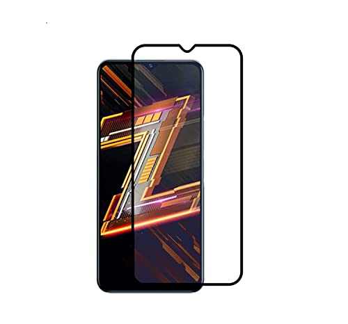 Image of ZARALA Edge to Edge Tempered Glass for iQOO Z6 Lite 5G, iQOO Z3 5G and iQOO Z6 5G (6.58 Inch) with Easy Self Installation Kit | Black