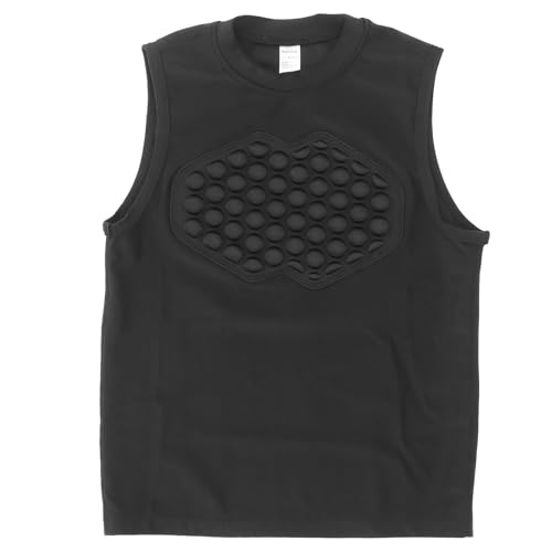 POENVFPO Youth Compression Shirt Vest, Breathable Chest Protector Youth Padded Chest Rib Protector for Football Basketball (YL)
