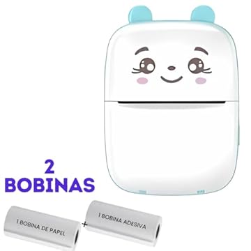 Mini Impressora Termica com 1 bobina de papel, Para Etiquetas Adesivas Sem Tinta Bluetooth Com USB Portatil Sem Fio Papel Termico