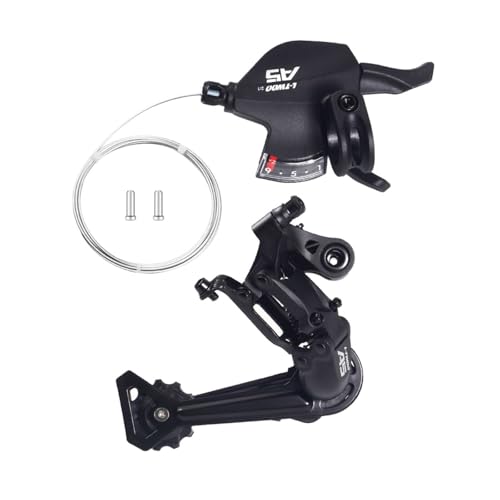 CNCLOL Schaltwerk 9 Fach für Shimano SRAM Schalthebel 9 Fach Rechts Fahrrad Schaltung 9 Fach Set für MTB/Rennrad/Mountainbike