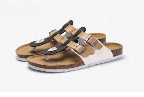 Geerta Strappy Jesus Sandals Men Wide Flip Flops Cork Footbed Water Slides Slip On Beach Flats Lightweight Breathable No Slip Shower Thong House Slippers Comfort Wear Shoes Summer Vacation2