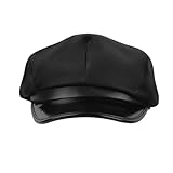 casquette marin femme noir Casquette octogonale adulte, avec plateau plat et visière courte.