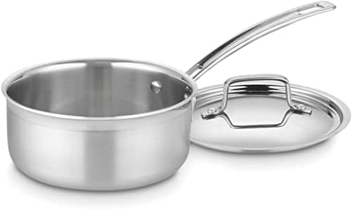 Cuisinart MCP19-16N Multiclad Pro Triple Ply 1.5-Quart Skillet, Saucepan w/Cover