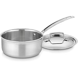 1 of Cuisinart 1.5 Quart Multiclad Pro Triple Ply Saucepan w/Cover, MCP19-16N