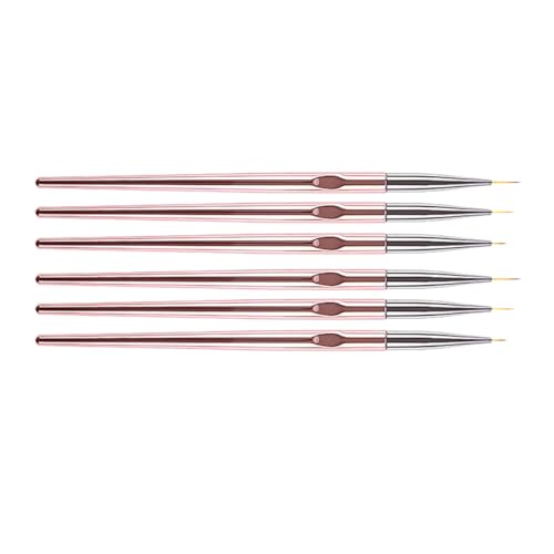 NOLITOY pincel delineador de uñas Clavos polaco Salón falso cepillo para detalles de uñas pintauñas esmalte uñas pluma de arte de uñas herramienta de dibujo coloreada para manicura rosa