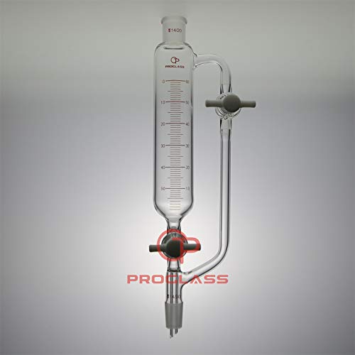 Proglass 60mL Graduated Pressure Equalizing Funnel Double PTFE Stopcock (24/40)