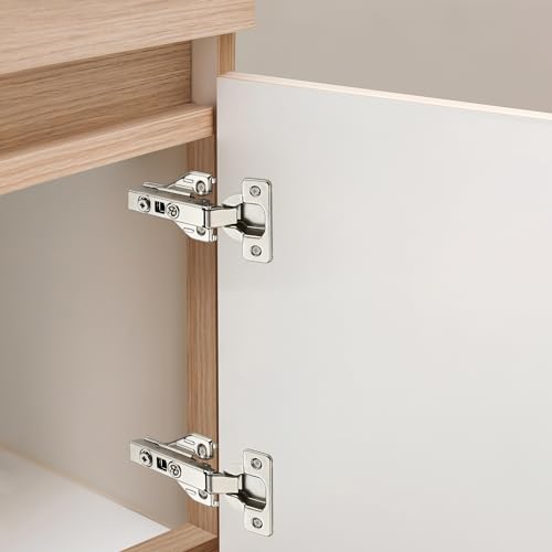 Image of Ravinte 2 Pair 4 Packs Full Overlay Cabinet Door Hinges for Face Frame Cabinet,105 Degree Adjustable Concealed Kitchen Cabinet Hinges Soft Close