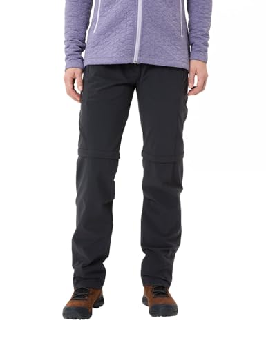 VAUDE Wanderhose Damen Zip-Off Farley Stretch III, wasserdichte Outdoorhose Stretch, atmungsaktive Trekkinghose mit Gummizug, komfortabel, Winddicht & schnelltrocknend