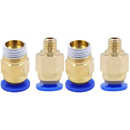 NUOBESTY 8pcs External Thread Through Connector Pneumatic Quick Connector Air Tools for Printer