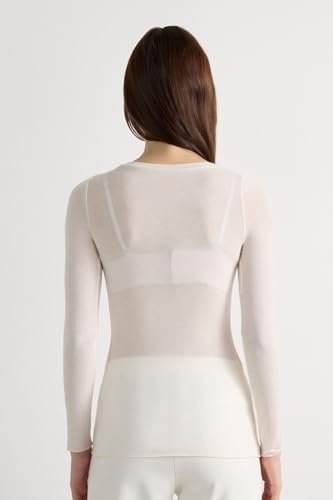 Woman's Long Sleeve Scoop Neck Top in Ultralight Modal with Cashmere3
