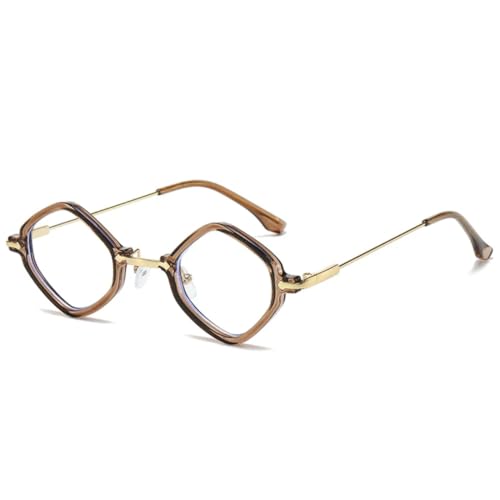 Lunettes de soleil rétro polygonales au design punk géométrique