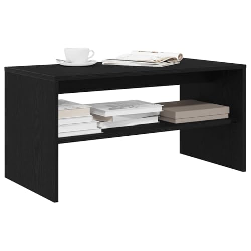 Iiaky Mueble de TV Madera Mueble TV Salon Mueble TV Madera Mesa Television Salon Mueble salón TV de ingeniería Roble Negro 80x40x40 cm