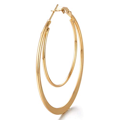 Moda Statement Dichiarazione Orecchini, Colore Oro...