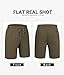 COOFANDY Shorts for Men 9 inch Cotton Chino Summer Fashion Pull on Golf Walking Shorts Olive Green