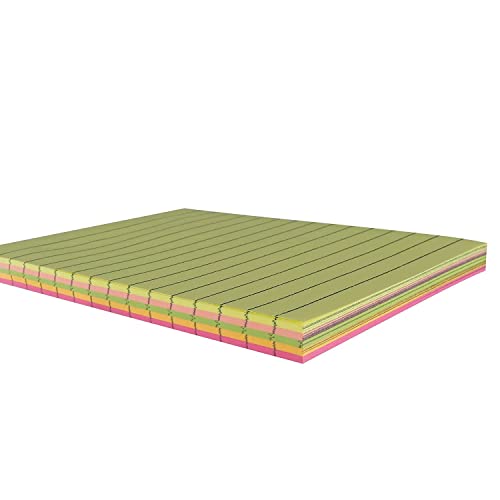 Image of Amazon Brand - Umi Ruled Multicolored Self Stick Note Pad of 4 x 6 inch 100 Sheets