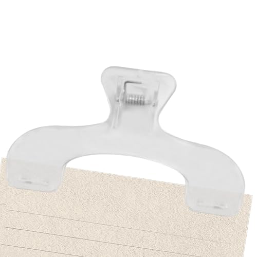 Soporte para páginas de libros para leer – Clip decorativo para páginas de libros, soporte transparente para páginas de música | Clip de carpeta para la mayoría de libros, accesorios de libros