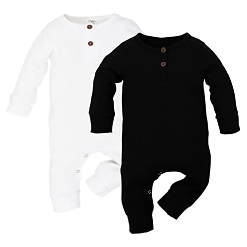 Image of VICVIK Baby Boy Girl Solid Color One Piece Romper