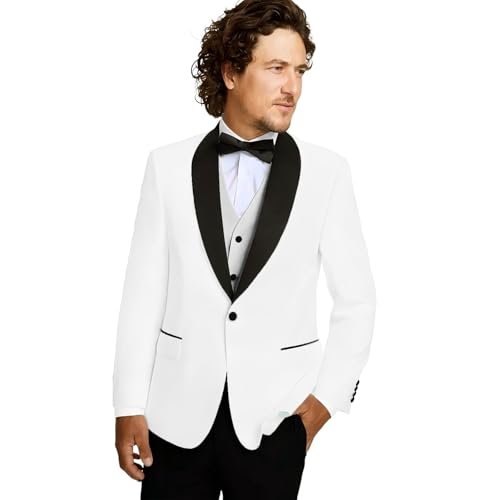 3 Piece Suit Men Wedding Shawl Lapel Tuxdos Groom Dinner Prom Suit Slim Fit Blazer Vest Pant Set