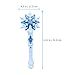 Kisangel 1Pc Light Up Snowflake Wand, LED Glow Princess Wand Toy Princess Party Favors for Kids Girls Costume Cosplay Accessories, Sky-Blue