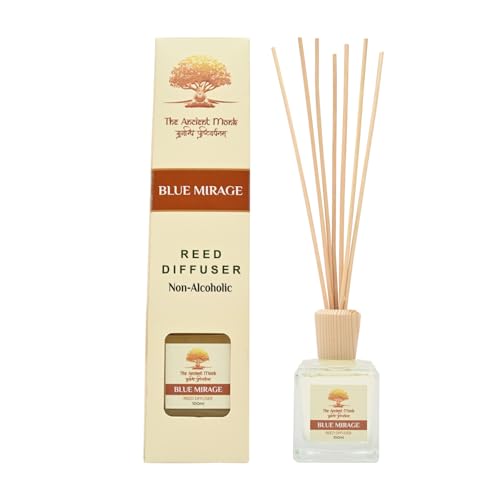Image of Reed Diffuser Set | Long-Lasting Natural Fragrance for Home | Eco-Friendly Aroma Therapy Room Freshener | Gift Set - 100ml (Blue Mirage)