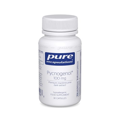 Pure Encapsulations Pycnogenol 100mg - Premium Maritime Pine Bark Extract Supplement - 30 Vegetarian Capsules