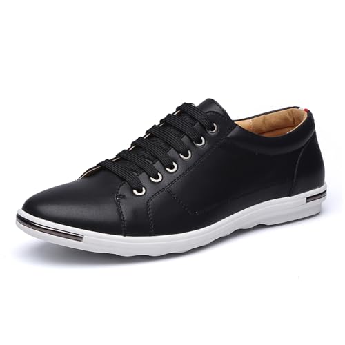 Men's Low Top Oxford Shoes Lace-Up Comfort Walking Casual Driving Shoes Fashion Flat Sneakers Round Toe Business Dress Shoes