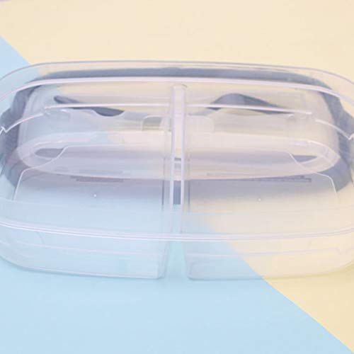 YRCHENGLI Lancheira de plástico Bento Box com 2 compartimentos reutilizável para micro-ondas
