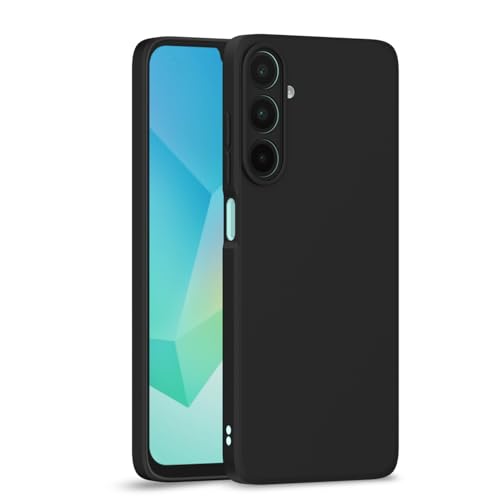 Image of Amazon Basics Back Cover for Samsung Galaxy M17 5G / A17 5G / F17 5G | Camera Protection Shockproof Soft Matte Silicone Bumper Case (Black)