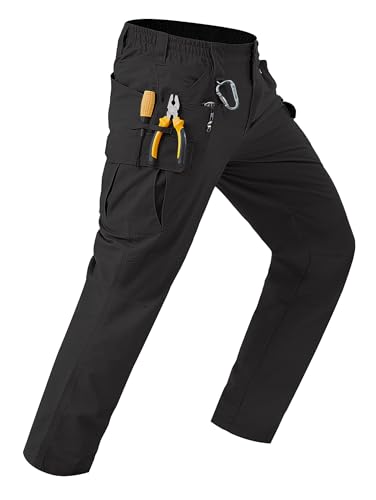 Men's Lightweight Cargo Work Pants with 7-Pockets