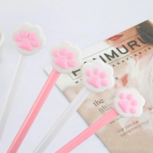 Bolígrafo neutro 0.5mm Joucien pata de gato rosa miniatura 4