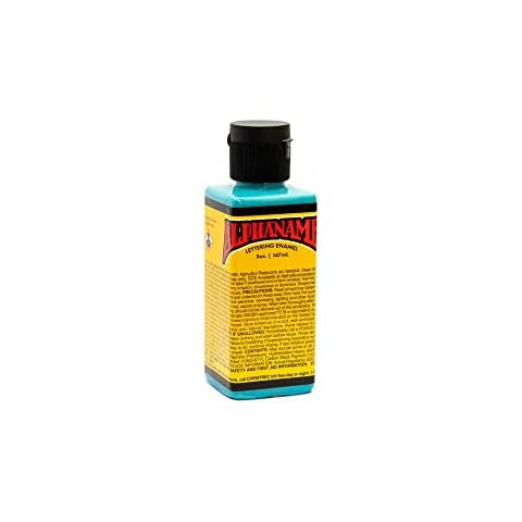 Alpha 6 Alphanamel - Light Teal - Enamel Paint for Lettering, Window Painting, Pinstriping, Fine Art, 48 Colors, Multiple Sizes, 5 oz Cover