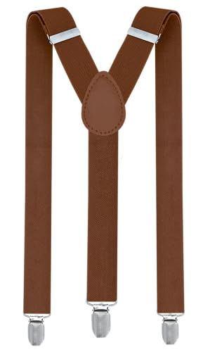 Adjustable Elastic Y Shape Suspenders with Heavy Duty Clips